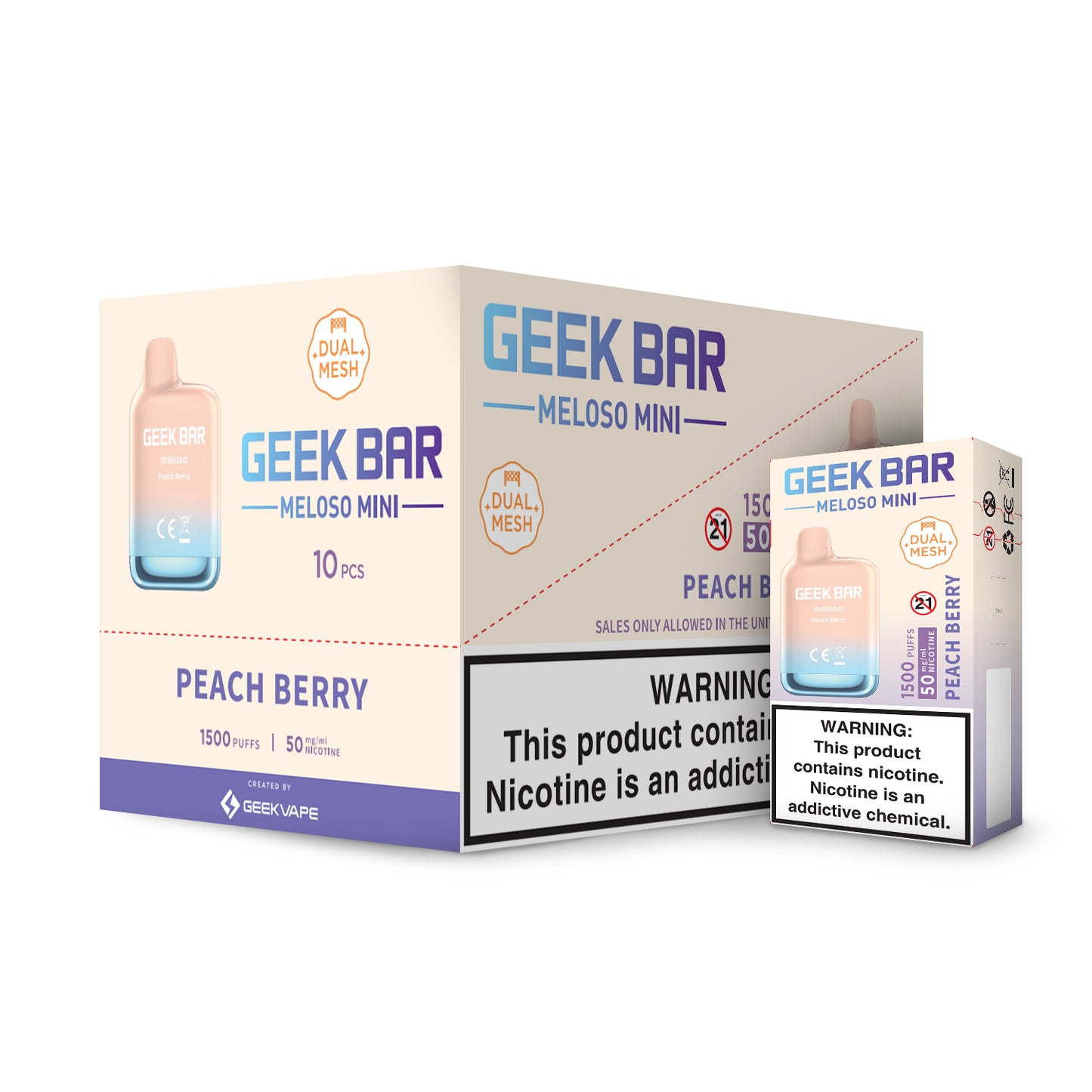 Geek Bar Meloso Mini 1500 Puff ( 10 Pack)
