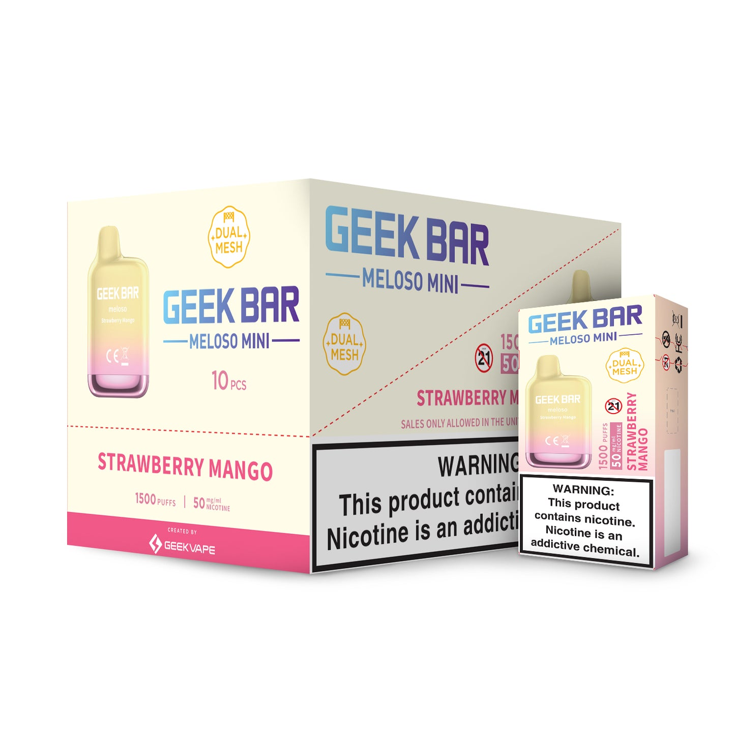 Geek Bar Meloso Mini 1500 Puff ( 10 Pack)